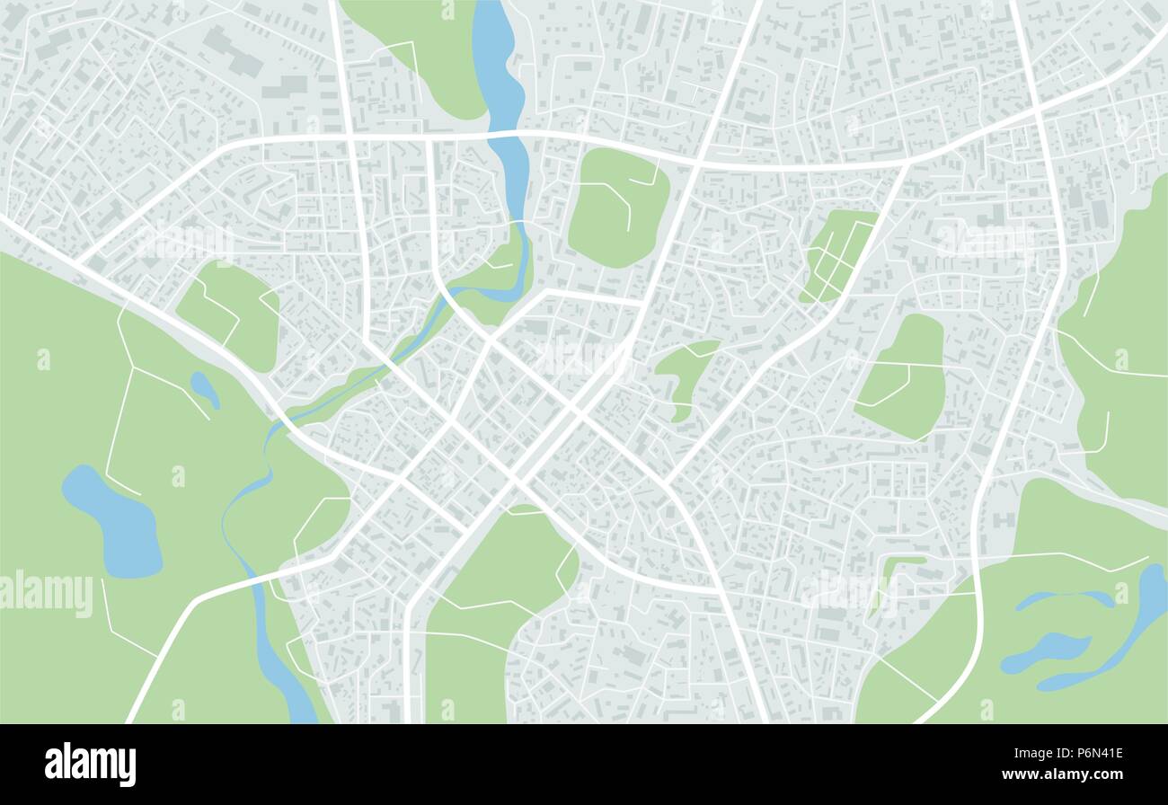 Abstract mappa piatta della città. Il piano della città. Centro citta' regime. Mappa dettagliata della città. Illustrazione Vettoriale Illustrazione Vettoriale