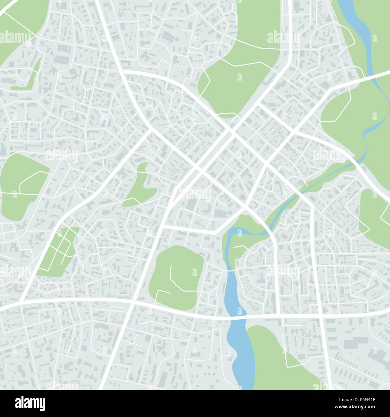 Abstract mappa della città. Centro citta' regime. Il quartiere della città modello di piano. Illustrazione Vettoriale Illustrazione Vettoriale
