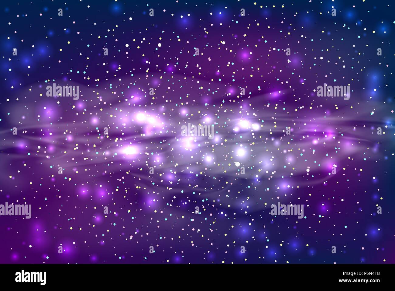 Dark star spazio bokeh sfondo luminoso Illustrazione Vettoriale