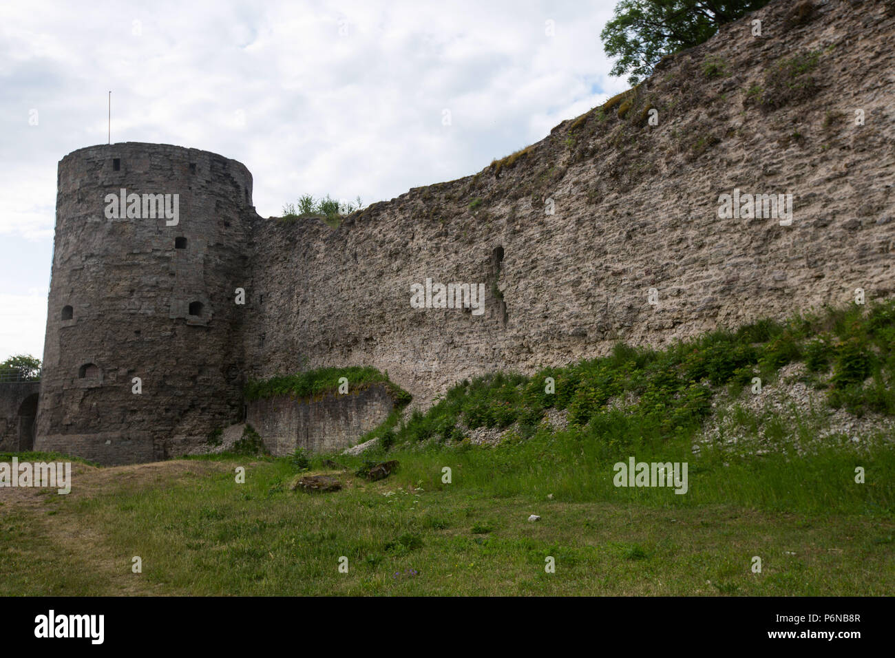 KOPORYE, l'oblast di Leningrado / RUSSIA - Giugno 17, 2018: Medievale Koporye fortezza. I quartieri di San Pietroburgo Foto Stock