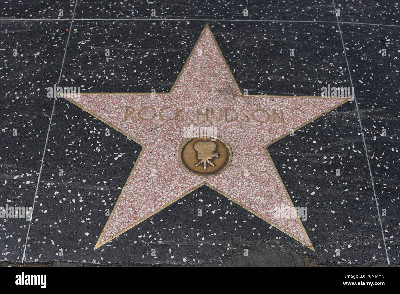 HOLLYWOOD, CA - 29 Giugno: Rock Hudson stella sulla Hollywood Walk of Fame in Hollywood, la California il 29 giugno 2018. Foto Stock