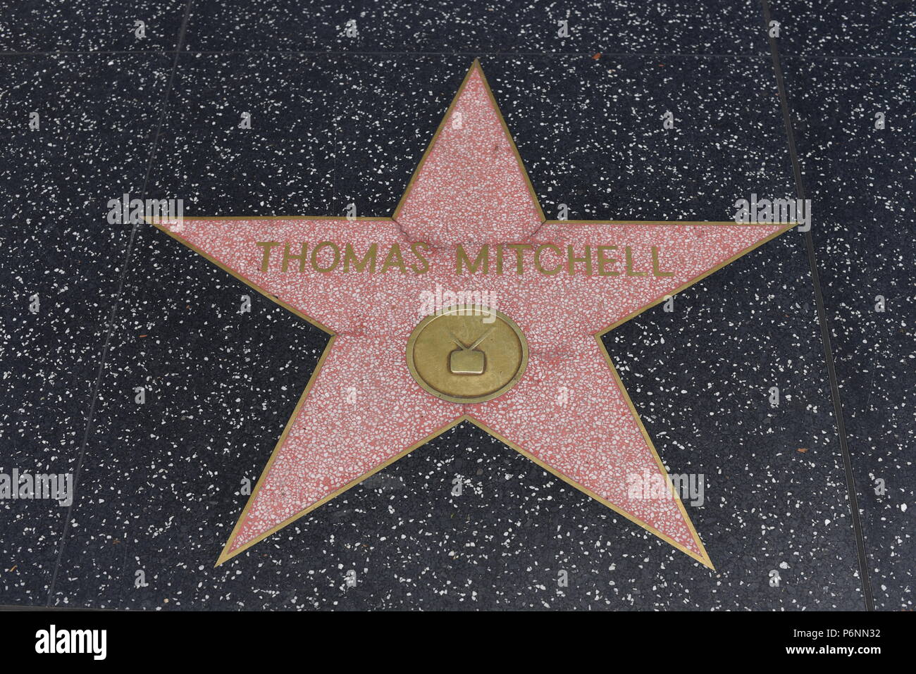 HOLLYWOOD, CA - 29 Giugno: Thomas Mitchell stella sulla Hollywood Walk of Fame in Hollywood, la California il 29 giugno 2018. Foto Stock