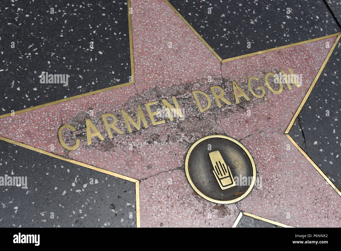 HOLLYWOOD, CA - 29 Giugno: Carmen Dragon stella sulla Hollywood Walk of Fame in Hollywood, la California il 29 giugno 2018. Foto Stock
