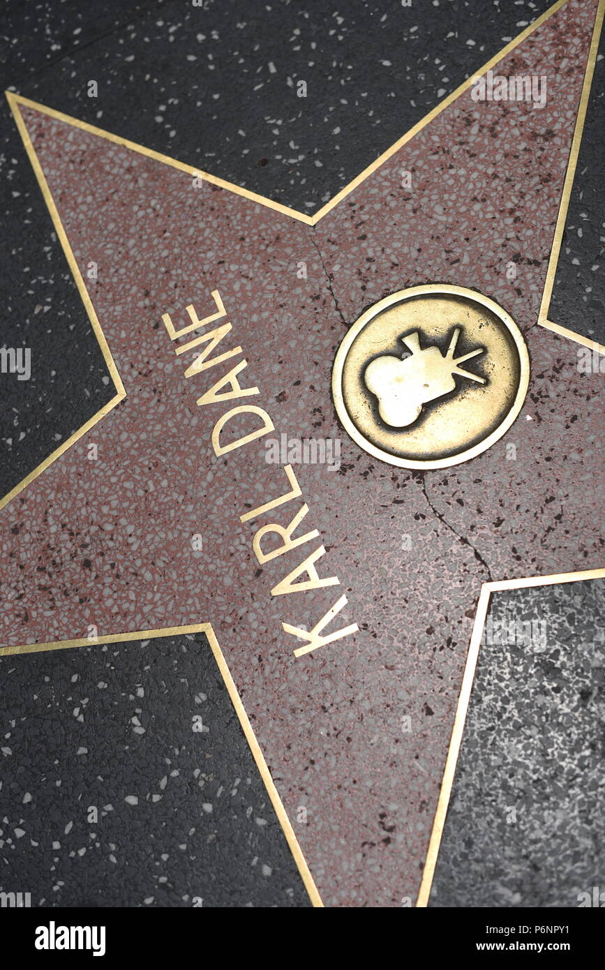 HOLLYWOOD, CA - 29 Giugno: Karl Dane stella sulla Hollywood Walk of Fame in Hollywood, la California il 29 giugno 2018. Foto Stock