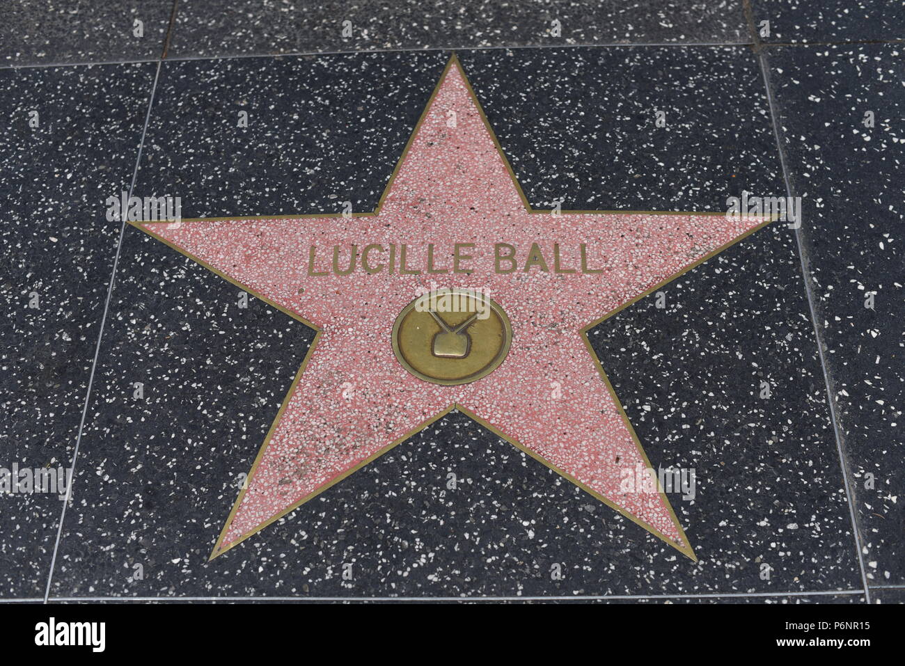 HOLLYWOOD, CA - 29 Giugno: Lucille Ball stella sulla Hollywood Walk of Fame in Hollywood, la California il 29 giugno 2018. Foto Stock