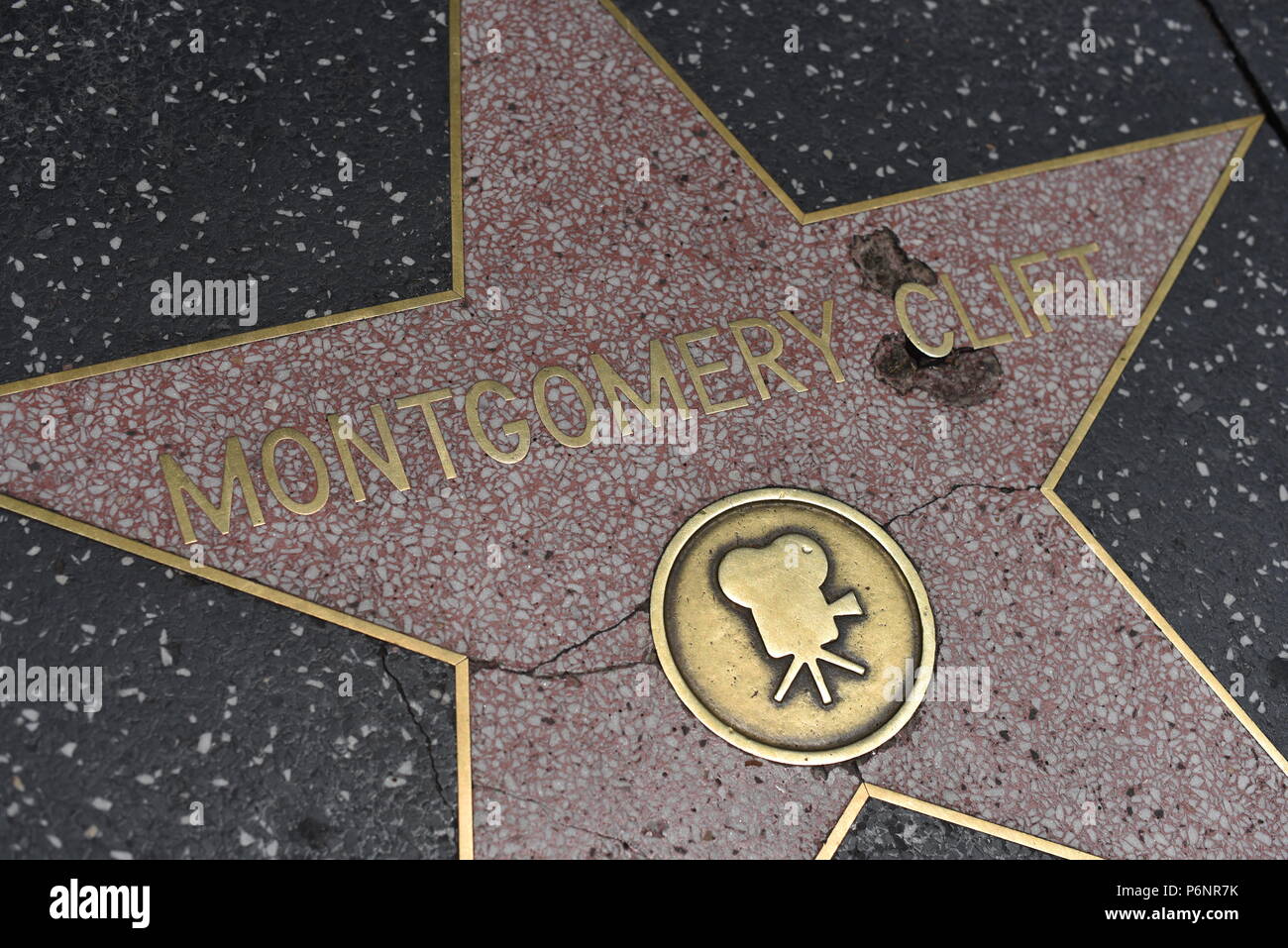 HOLLYWOOD, CA - 29 Giugno: Montgomery Clift stella sulla Hollywood Walk of Fame in Hollywood, la California il 29 giugno 2018. Foto Stock
