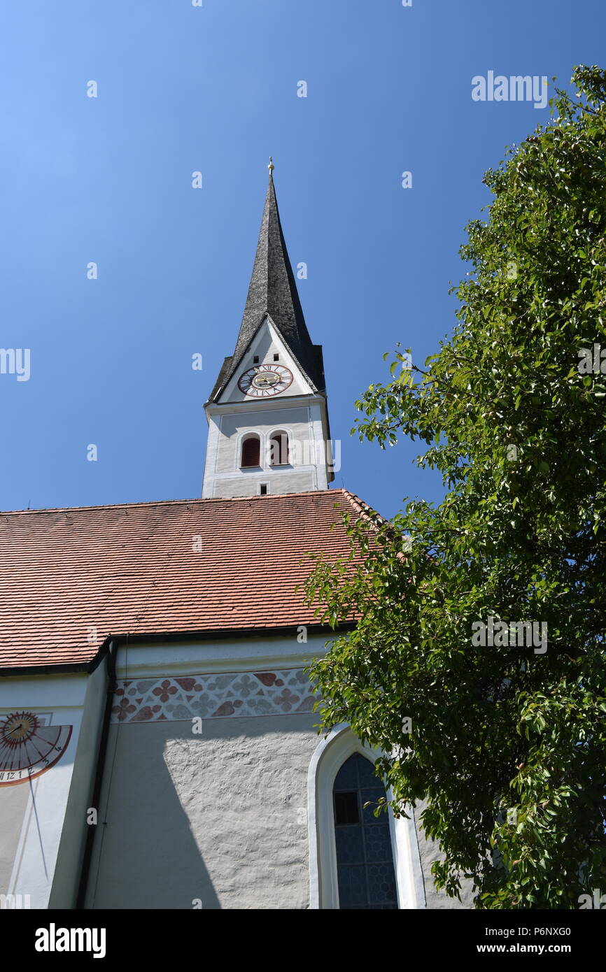 Kirche San Johannes und Paulus in Mauerkirchen Chiemgau Ghiemsee Foto Stock