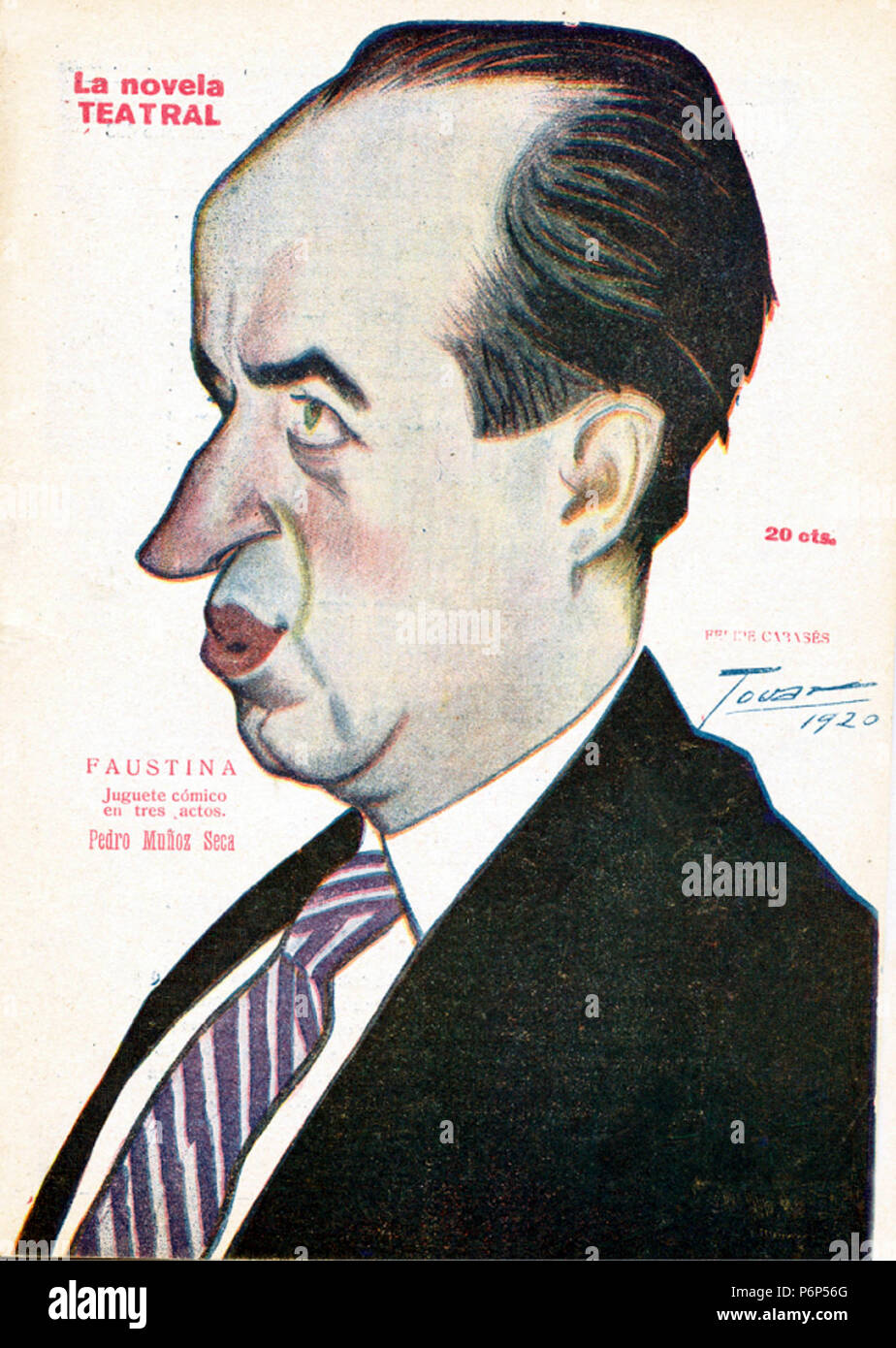 1920-08-22, La Novela Teatral, Felipe Cabasés, Tovar. Foto Stock