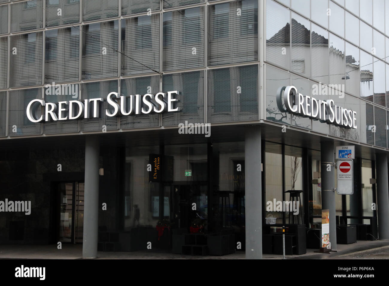 Il Credit Suisse banca. Basilea. La Svizzera. Foto Stock