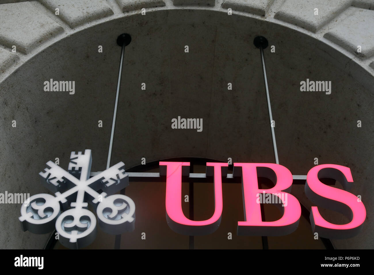 UBS Swiss bank. Basilea. La Svizzera. Foto Stock