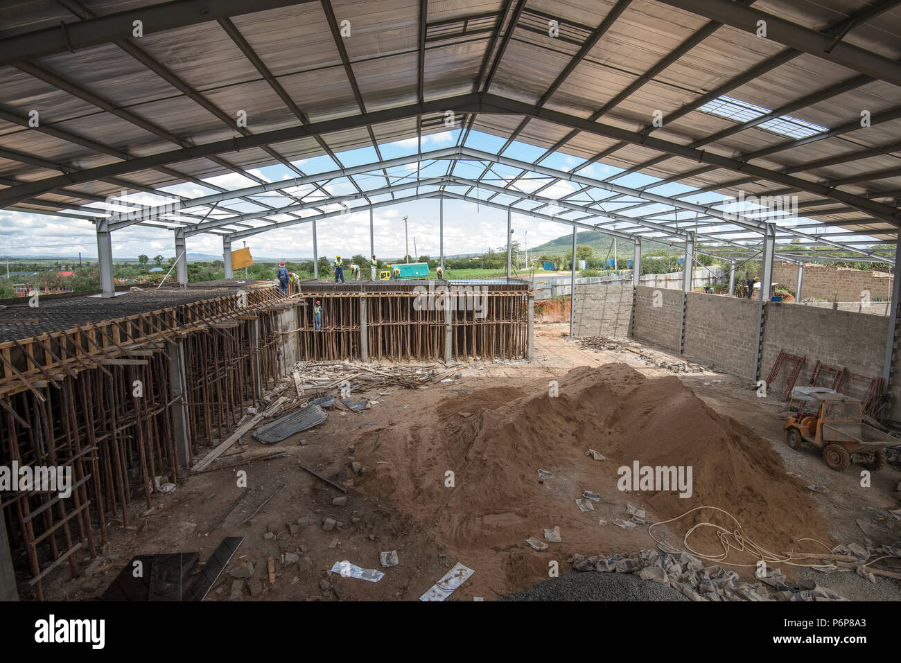 Edificio in fabbrica a Machakos, in Kenya. Foto Stock