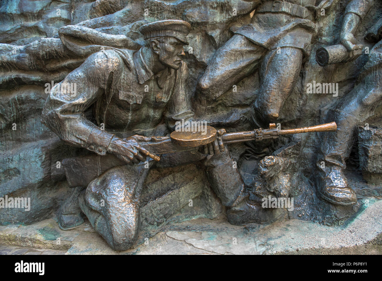 Rodina Mat "socialista" realista statue, Kiev. L'Ucraina. Foto Stock