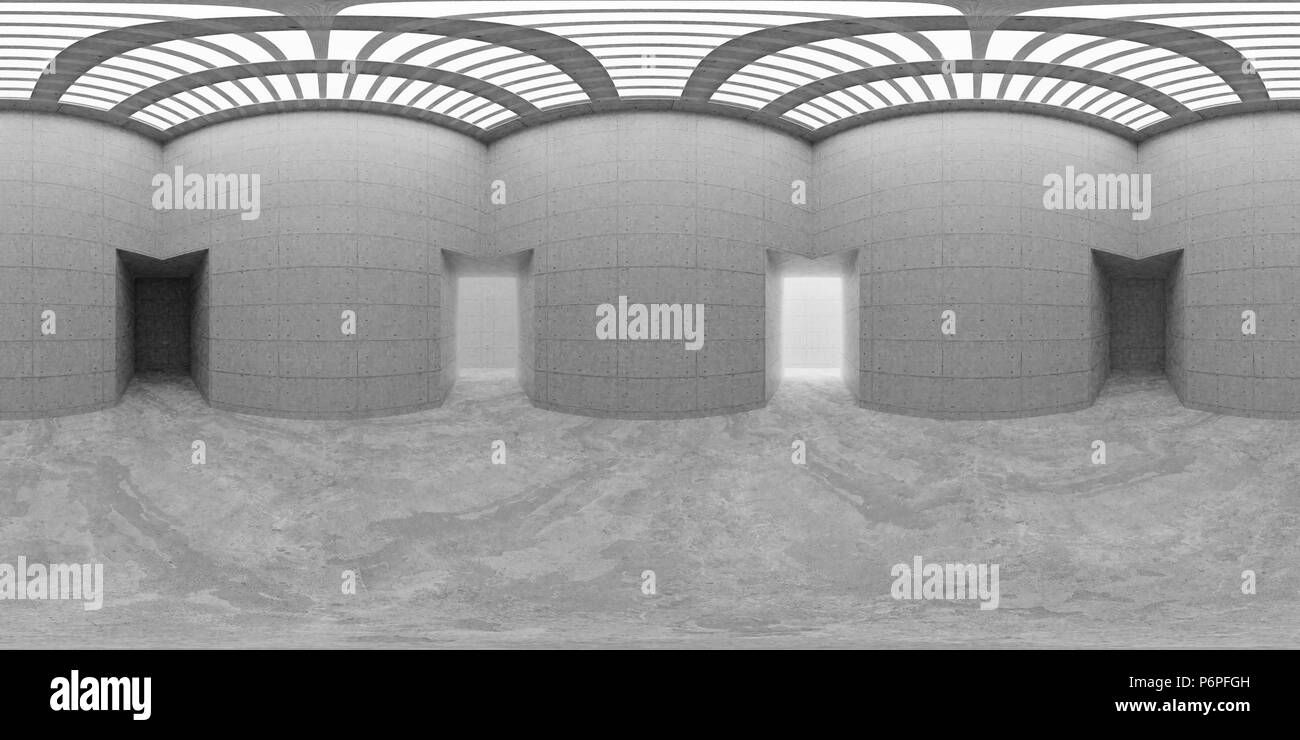 HDRI environment map, astratto panorama sferica dello sfondo con sorgenti di luce (3d rendering equirettangolare) Foto Stock