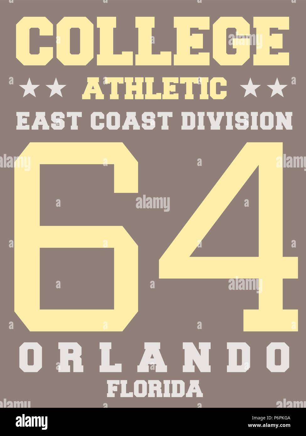 Sports Team jersey design - athletic t-shirt. Costa orientale - Orlando, Florida. Illustrazione Vettoriale
