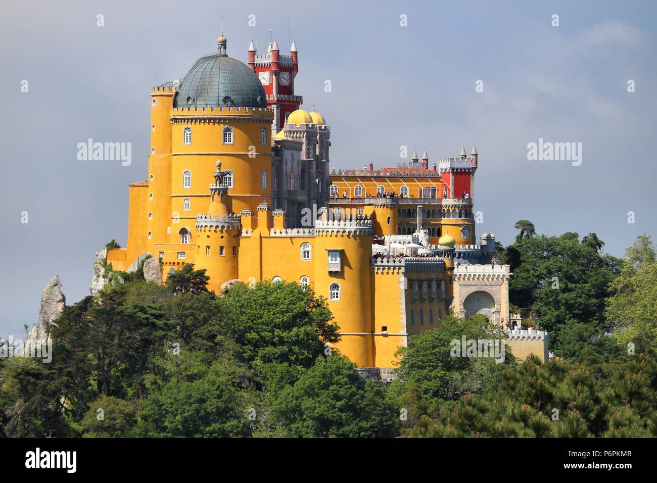 Pena nel Palazzo di Sintra, Portogallo. Il romanticismo architettura. Foto Stock