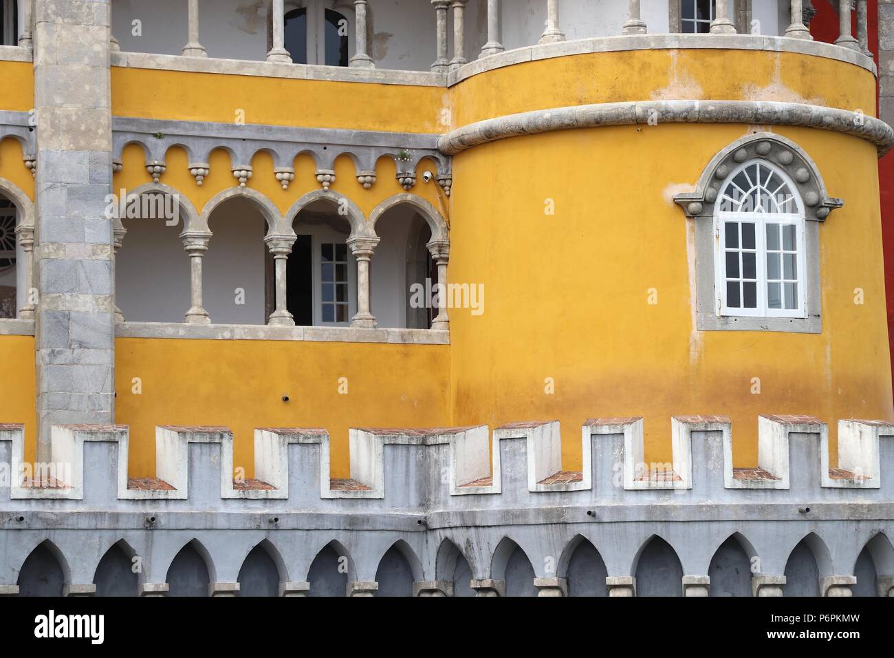 Pena nel Palazzo di Sintra, Portogallo. Il romanticismo architettura. Foto Stock