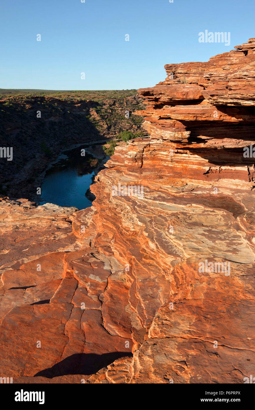 Vista su Murchison Gorge, Kalbarri Parco Nazionale Murchison, Australia occidentale Foto Stock