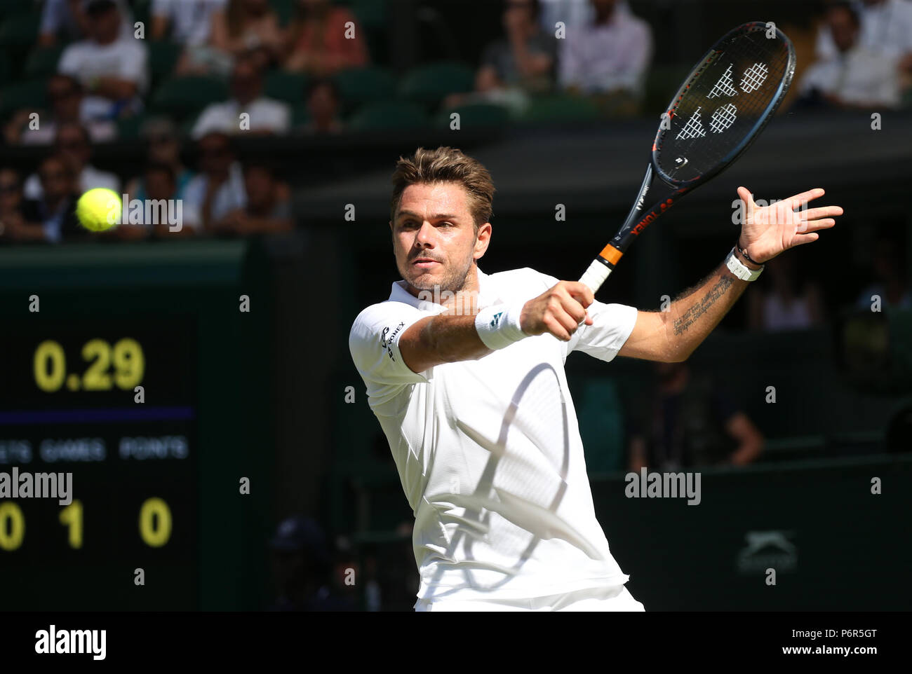 STAN WAWRINKA, i campionati di Wimbledon 2018, i campionati di Wimbledon 2018 All England Tennis Club, 2018 Foto Stock
