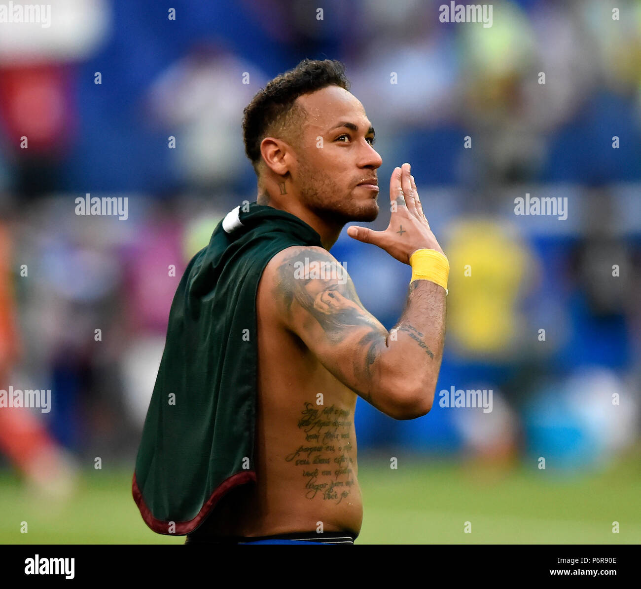 SAMARA - RUSSIA - Luglio 02, 2018: Coppa del mondo di football match tra il Brasile e il Messico a Samara ARENA Foto Stock