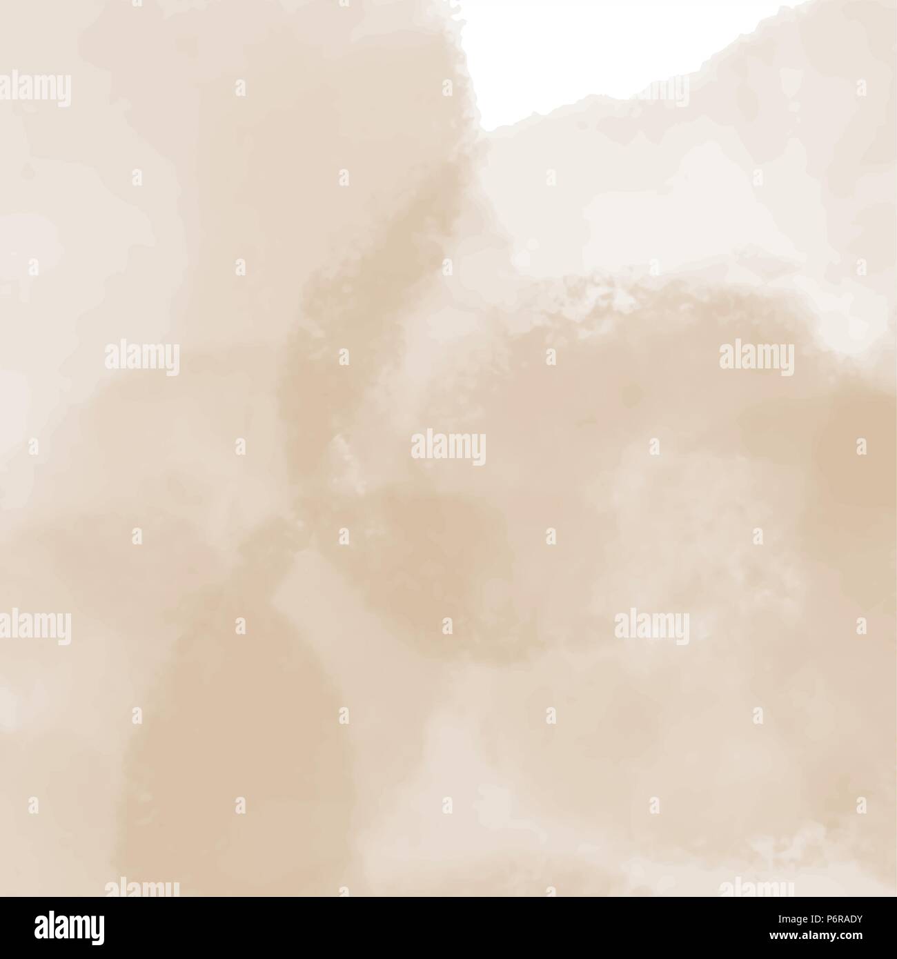 Fawn beige acquerello cloudscape bolla la configurazione di sfondo, illustrazione vettoriale Illustrazione Vettoriale