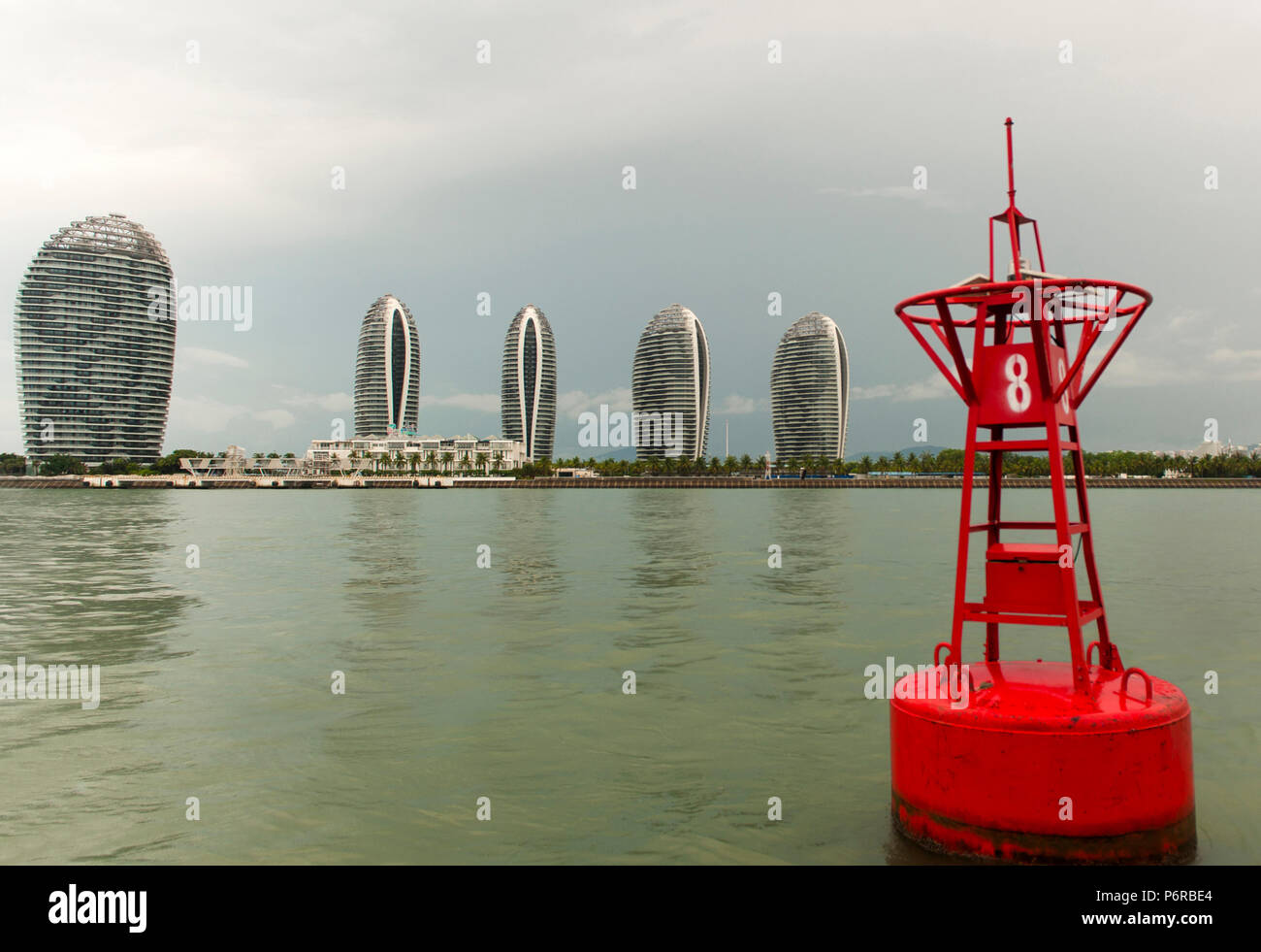 L'iconico hotel e condominio torri di Phoenix Isola, Sanya Hainan in Cina Foto Stock
