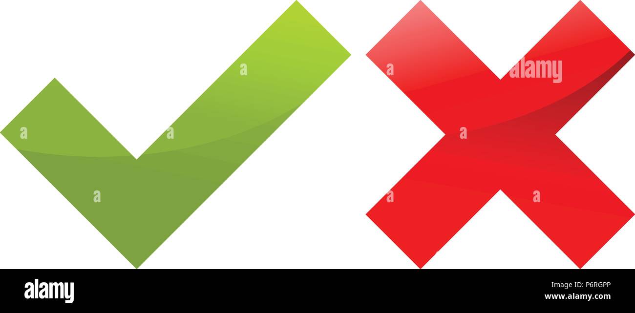 Barrare la croce e le icone - approvato e il declino dei simboli Illustrazione Vettoriale