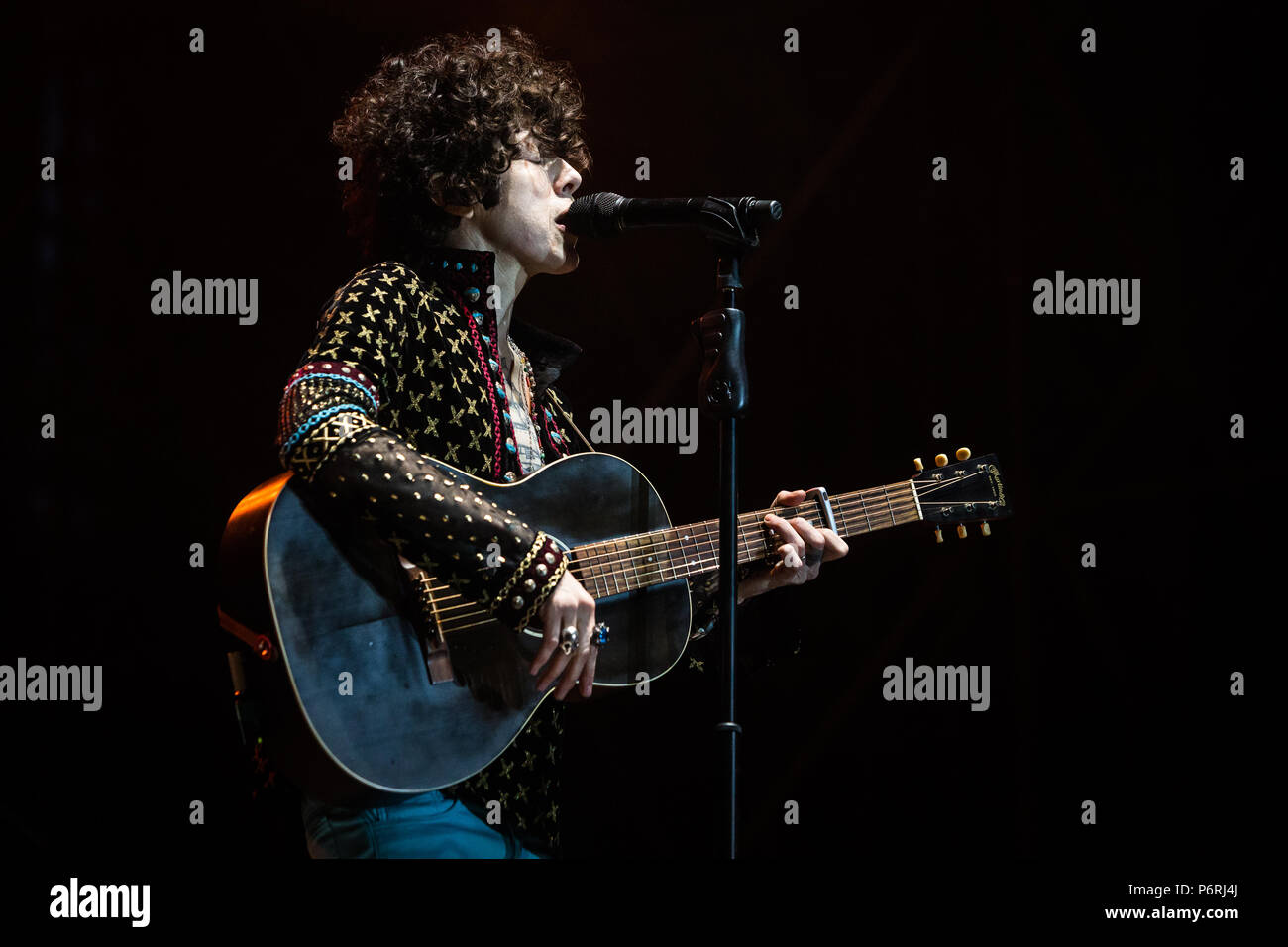 Torino, Italia. Il 29 giugno, 2018. Cantante americana Laura Pergolizzi, aka LP eseguire su Stupinigi Parco Sonic stage. Credito: Corrado Iorfida/Pacific Press/Alamy Live News Foto Stock