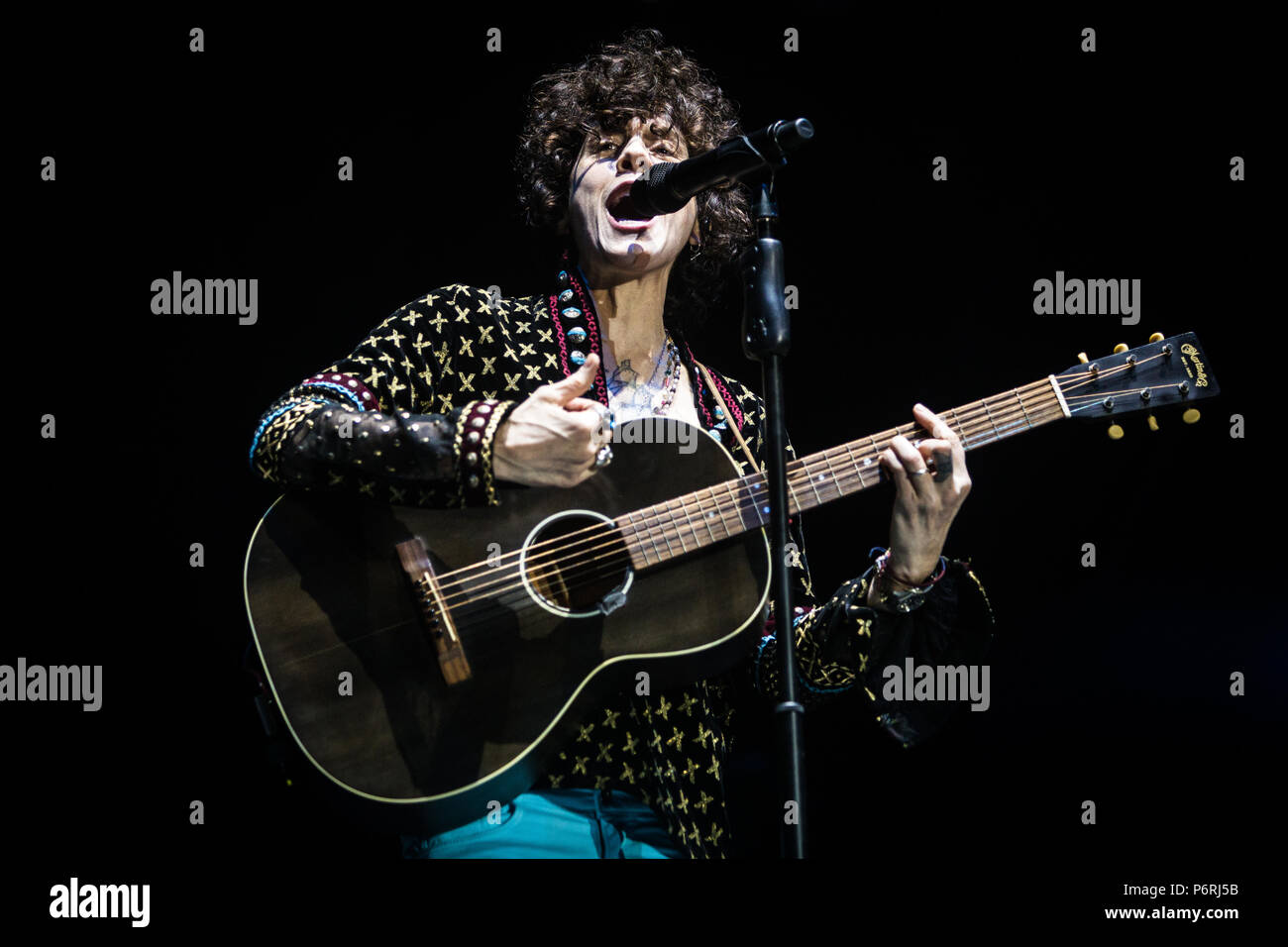 Torino, Italia. Il 29 giugno, 2018. Cantante americana Laura Pergolizzi, aka LP eseguire su Stupinigi Parco Sonic stage. Credito: Corrado Iorfida/Pacific Press/Alamy Live News Foto Stock