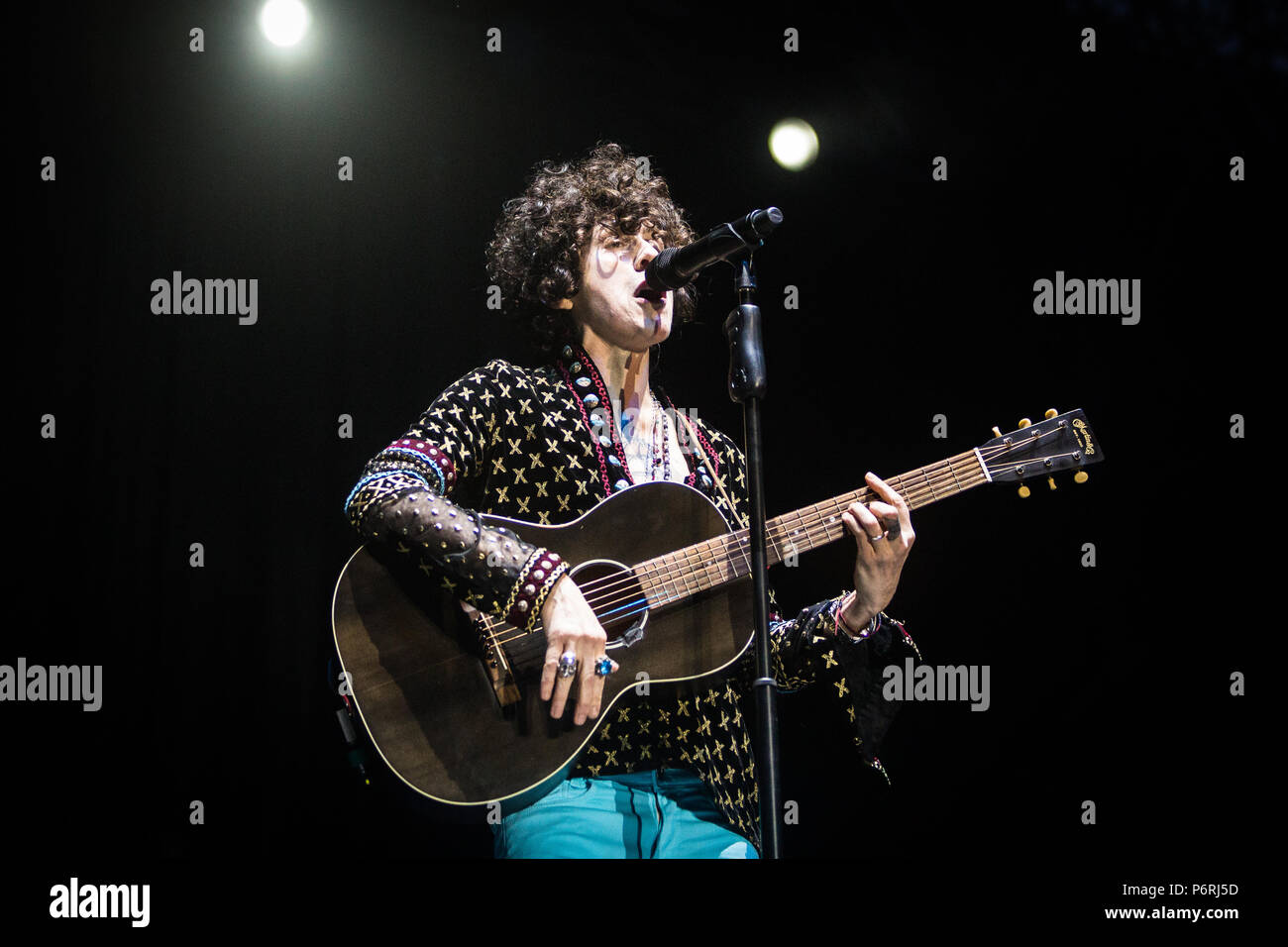 Torino, Italia. Il 29 giugno, 2018. Cantante americana Laura Pergolizzi, aka LP eseguire su Stupinigi Parco Sonic stage. Credito: Corrado Iorfida/Pacific Press/Alamy Live News Foto Stock