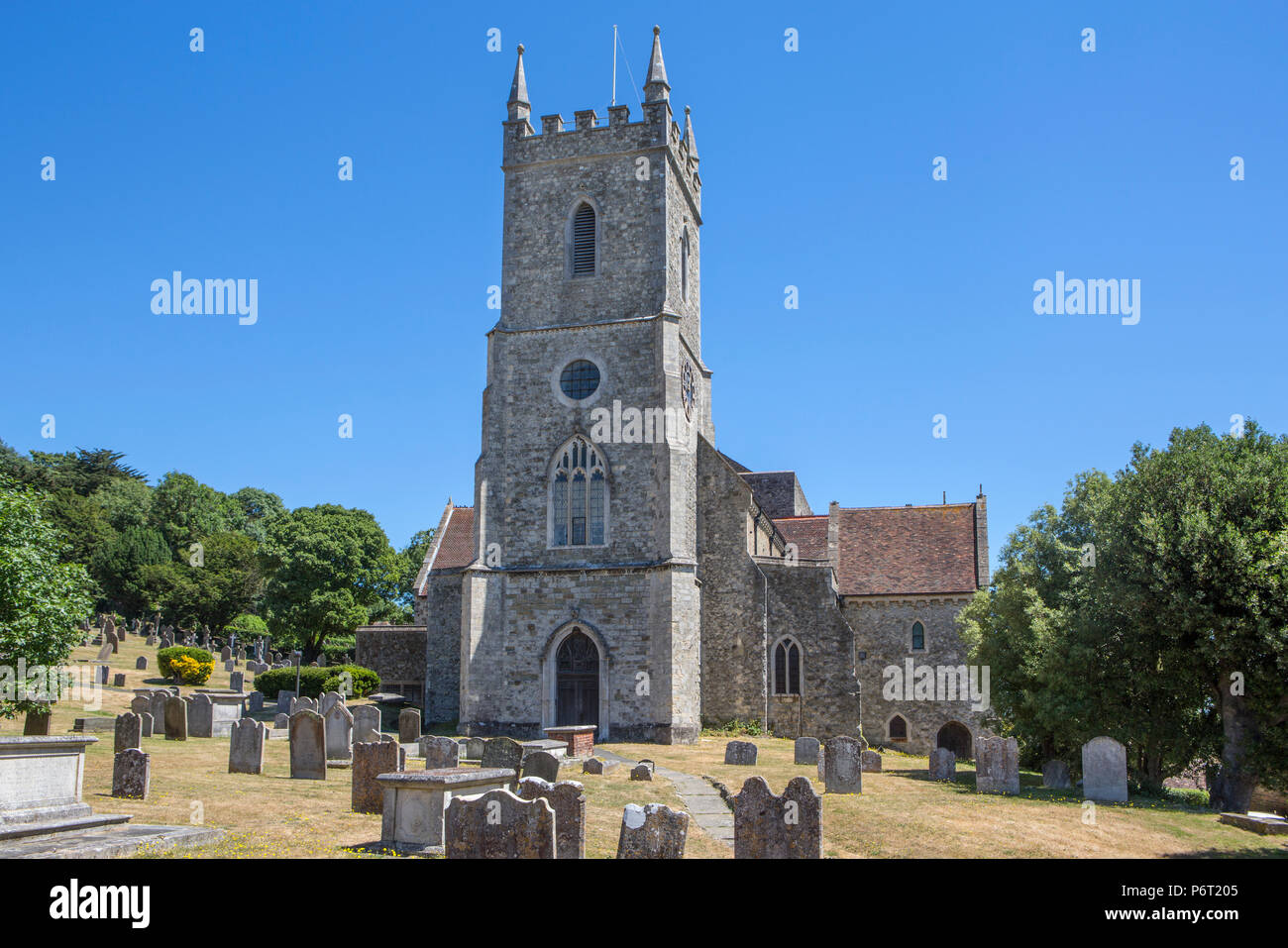 St Leonard chiesa, Rovere a piedi, Hythe , Kent. Foto Stock