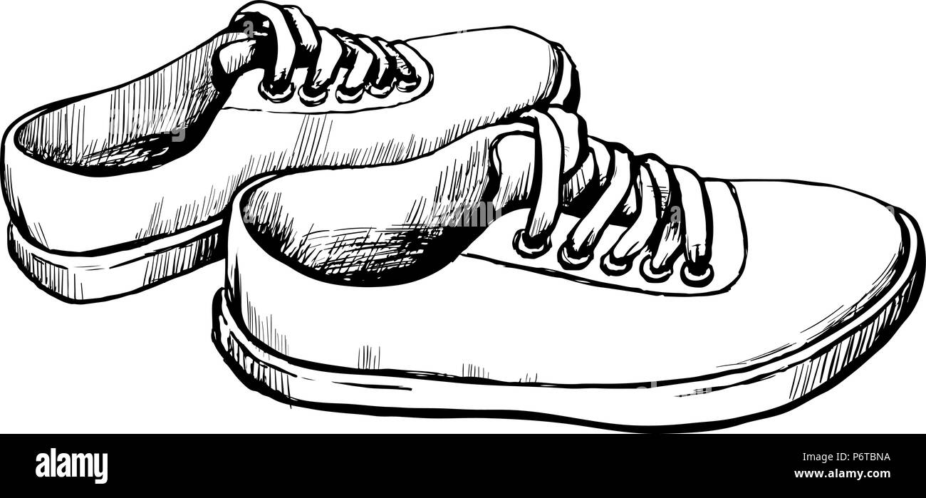 Sneakers disegno vettoriale Illustrazione Vettoriale