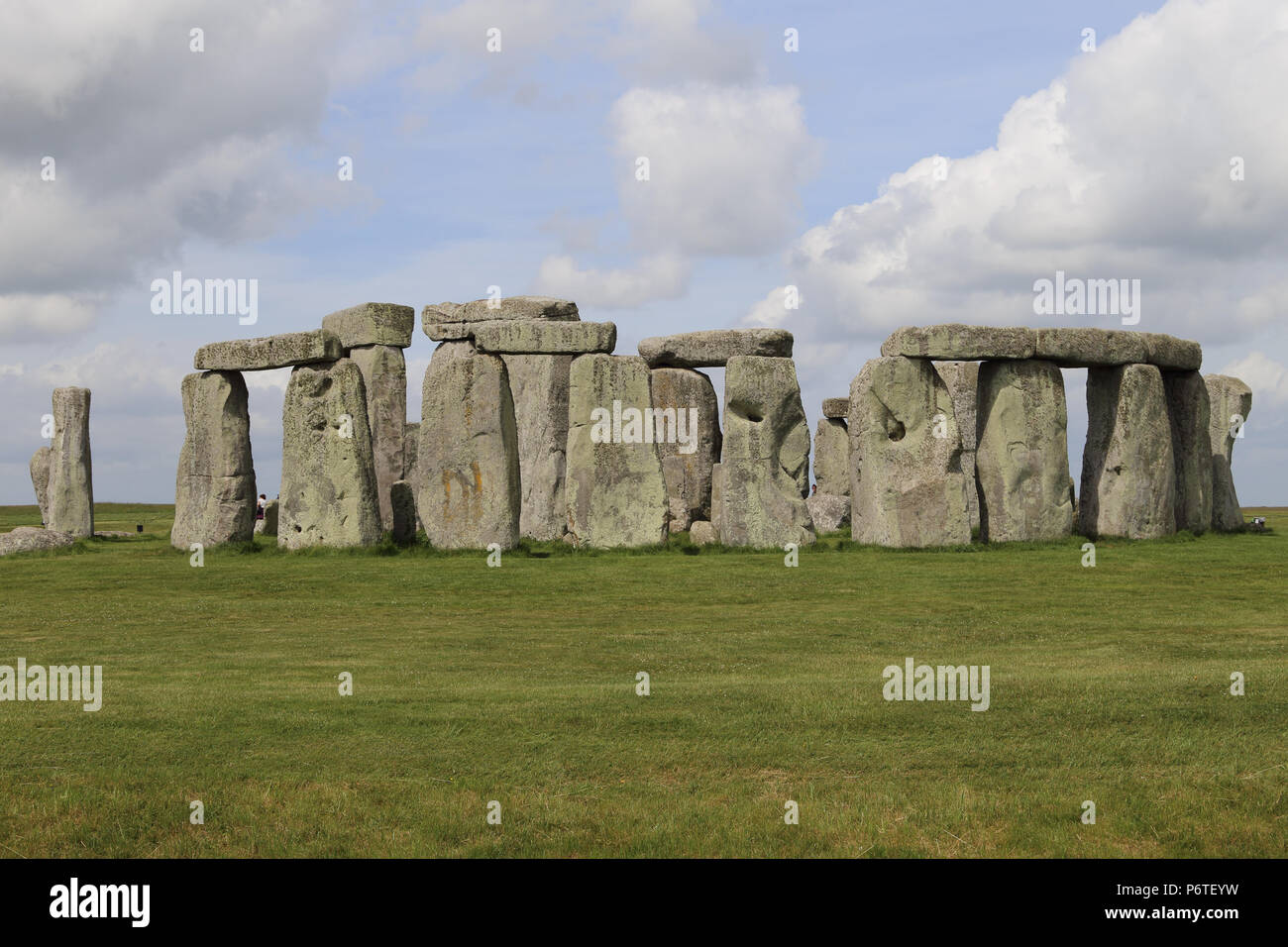 Vista di Stonehenge nel Wiltshire, Inghilterra, Regno Unito. Patrimonio mondiale dell UNESCO Foto Stock
