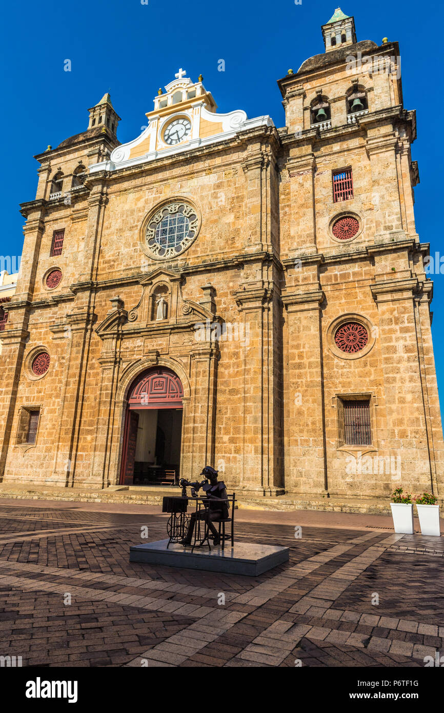 Una vista tipica di Cartagena Colombia. Foto Stock