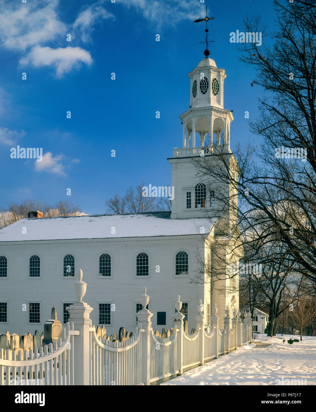 Vecchia Chiesa prima, Bennington, Vermont Foto Stock