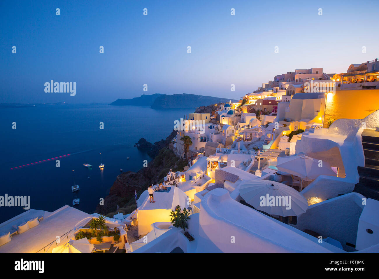 Oia - Santorini (Thira), Isole Cicladi, Grecia Foto Stock
