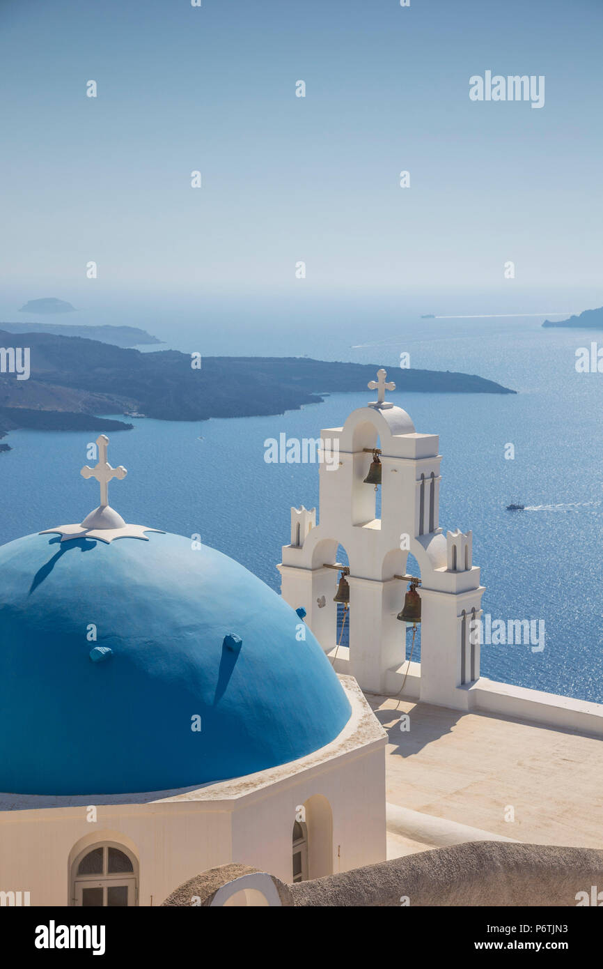 Firostefani, Fira, Santorini (Thira), Isole Cicladi, Grecia Foto Stock