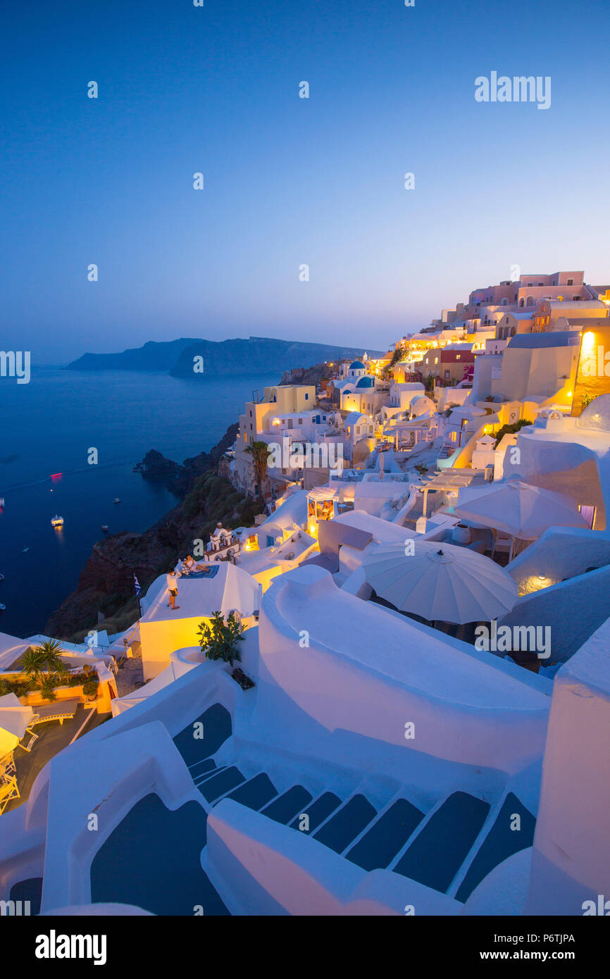 Oia - Santorini (Thira), Isole Cicladi, Grecia Foto Stock
