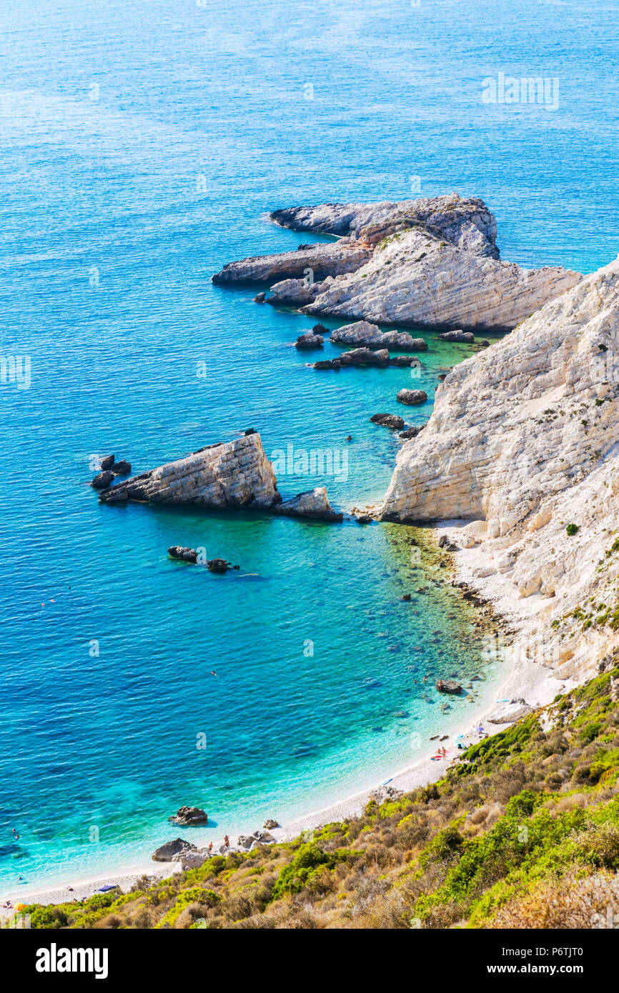 Costa della splendida isola di Kefalonia. Cefallonia, isole greche, Grecia Foto Stock