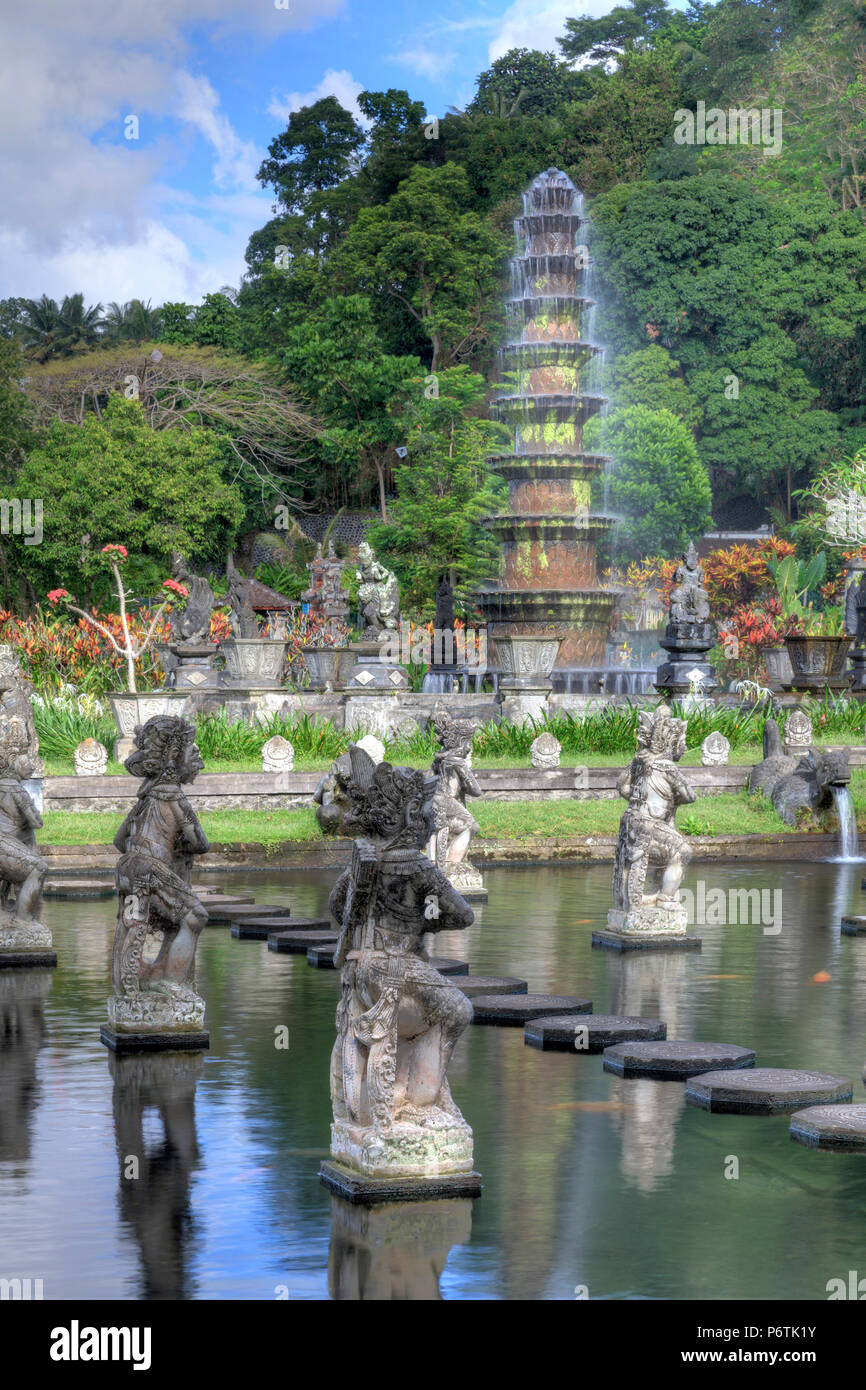 Indonesia, Bali, Tirtagangga, acqua Palace (Taman Tirtagangga) Foto Stock