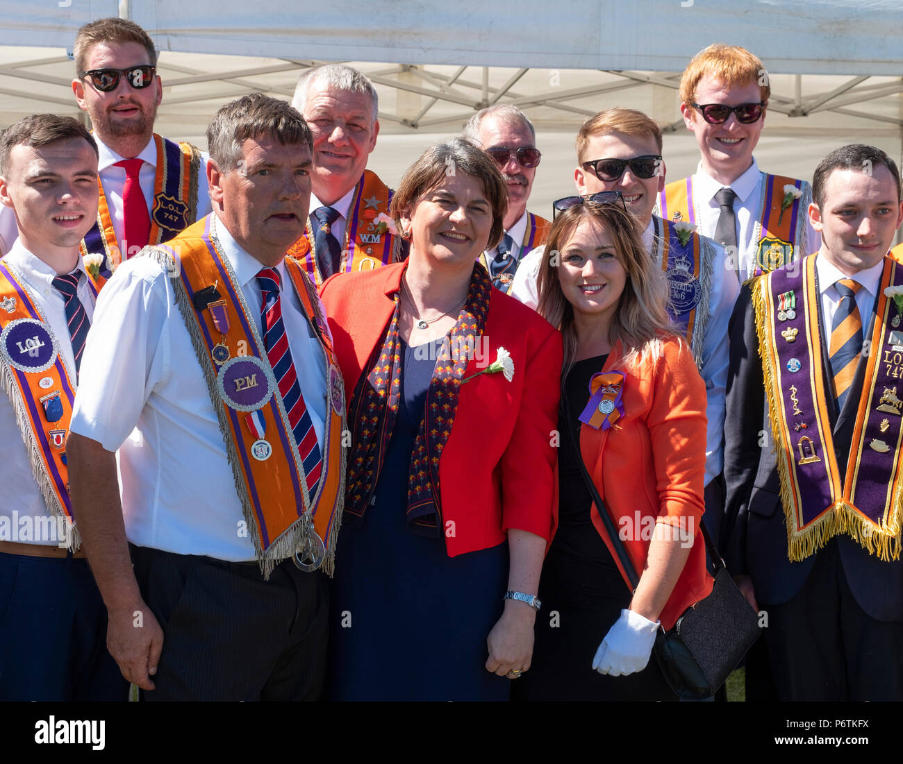 Cowdenbeath, Scotland, Regno Unito. Il 30 giugno, 2018. Più di 4000 dimostranti prendere parte annuale di battaglia del Boyne Orange Walk in Cowdenbeath, Fife. La passeggiata w Foto Stock