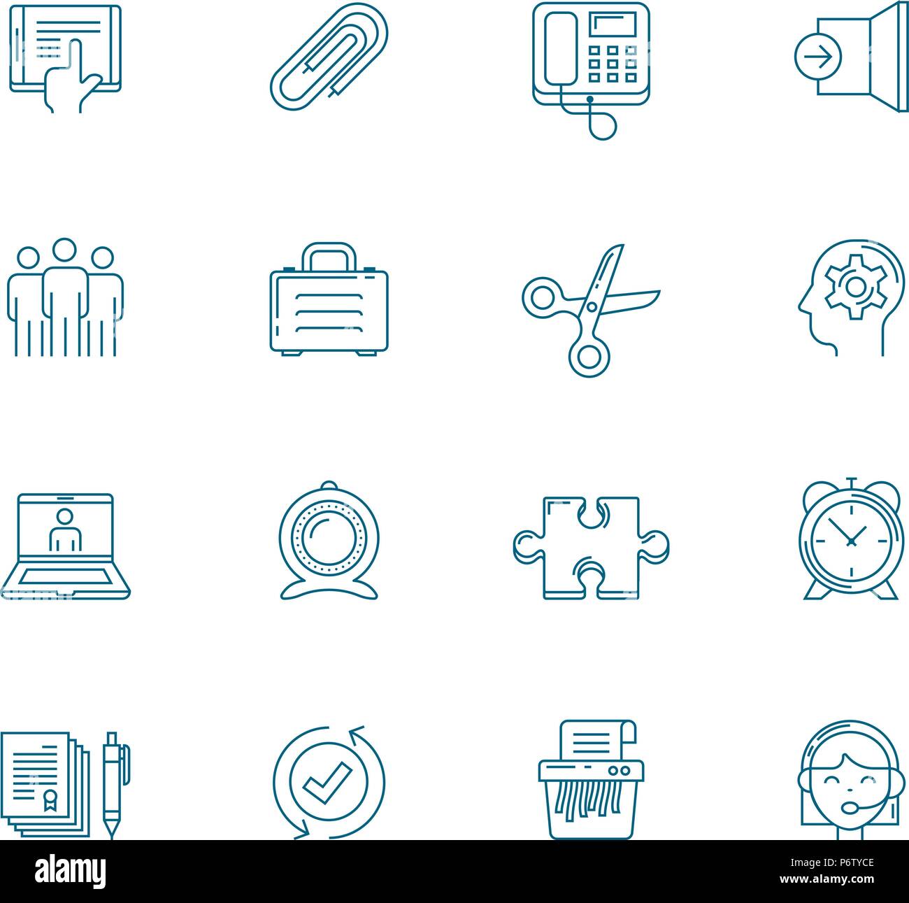 Linea di Business Icon Set Illustrazione Vettoriale