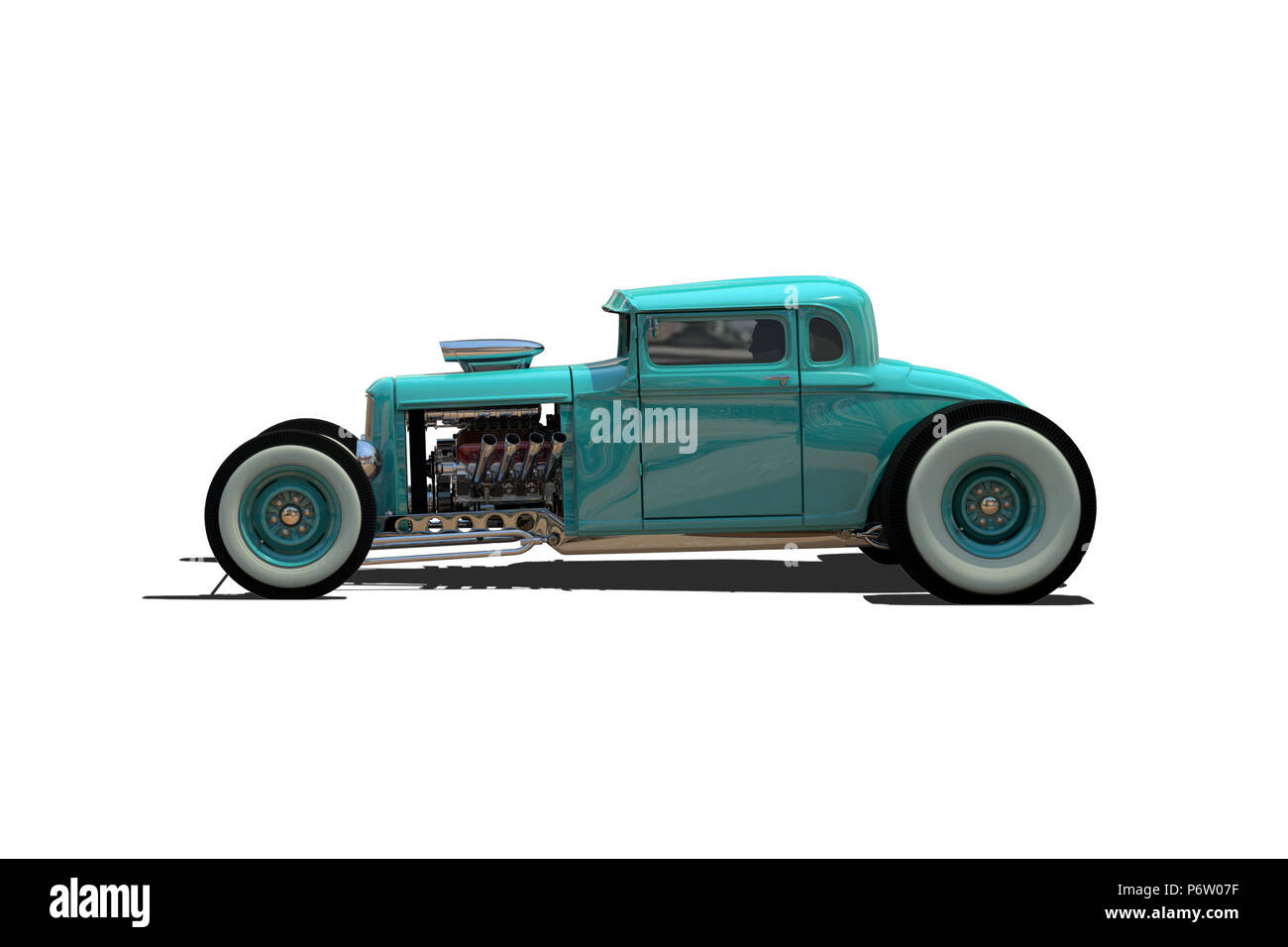 Hot Rod 3D render Foto Stock