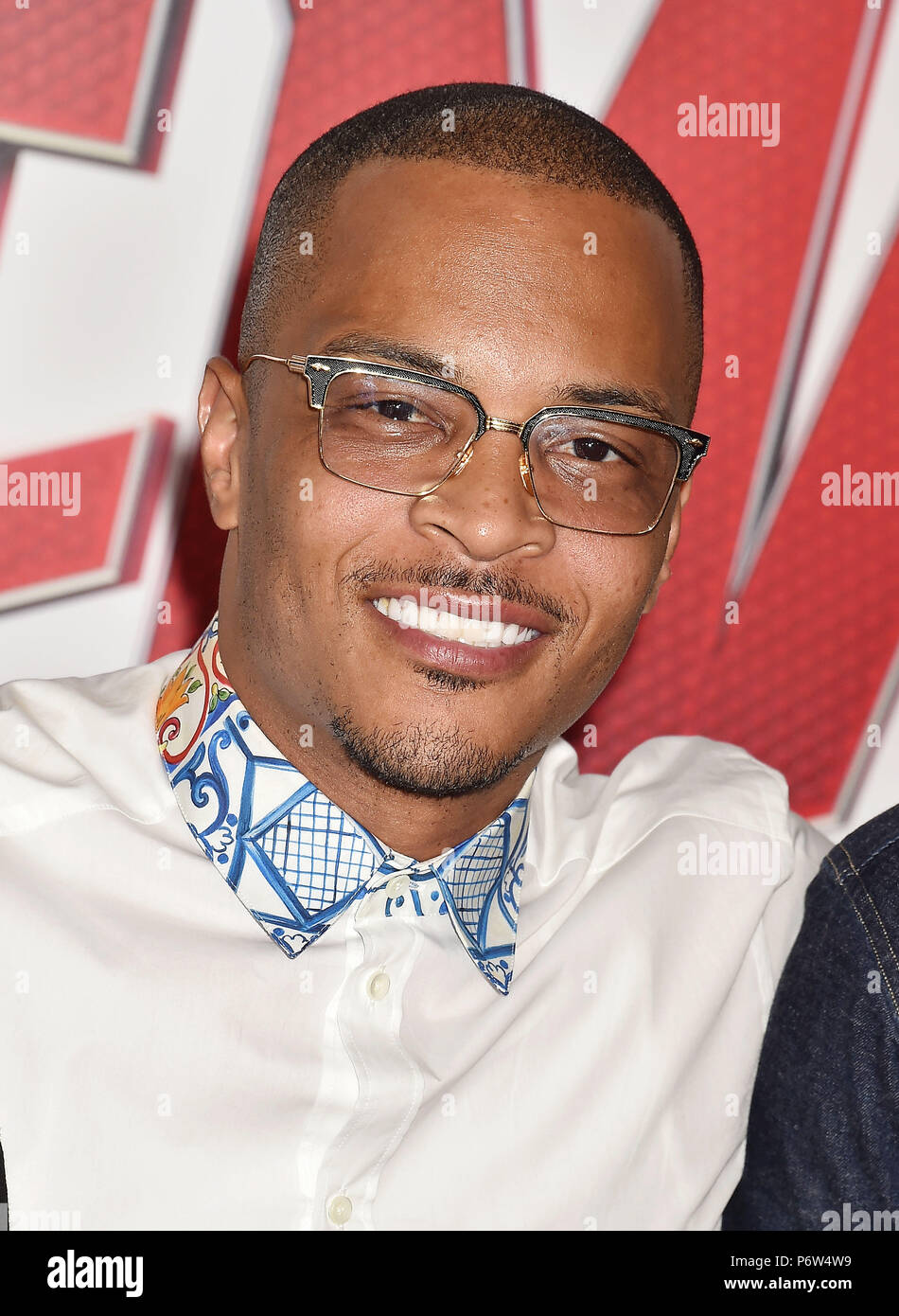 Suggerimento "T.I." Harris rapper americano e attore TV arriva alla premiere di Disney e meraviglia che 'Ant-Man e Wasp' al El Capitan theater su Giugno 25, 2018 a Hollywood, in California. Photo: Jeffrey Mayer Foto Stock