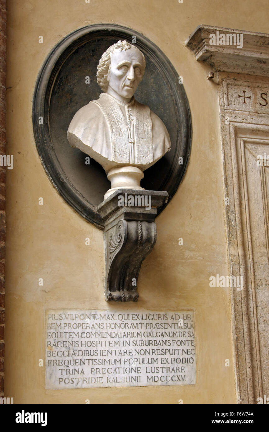 Siena - il cortile di Palazzo Chigi-Saracini Foto Stock