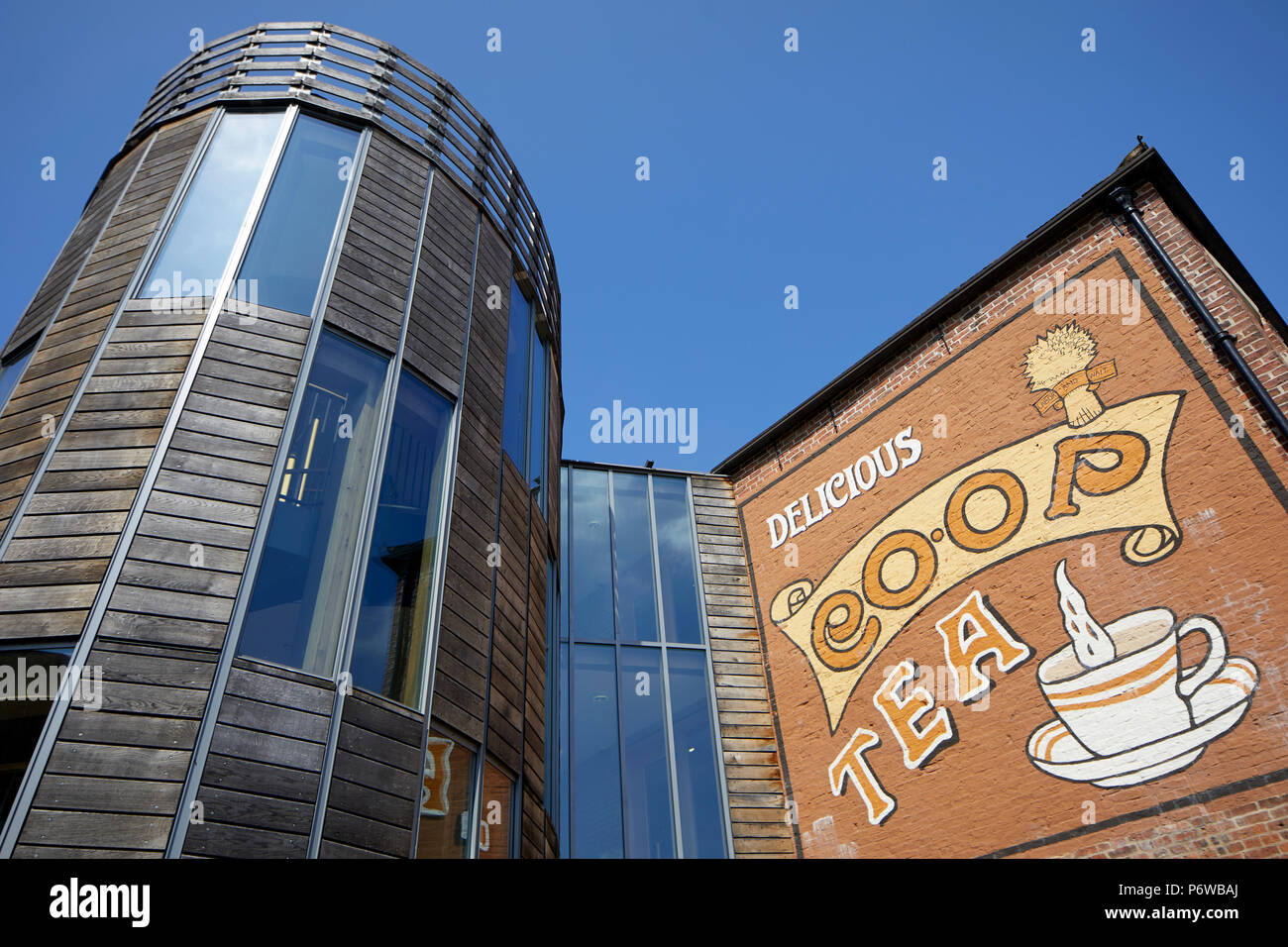 Pionieri di Rochdale Museum considerato come il luogo di nascita del moderno movimento cooperativo su Toad Lane, Greater Manchester Foto Stock