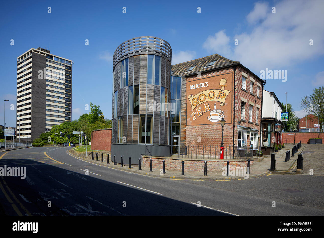 Pionieri di Rochdale Museum considerato come il luogo di nascita del moderno movimento cooperativo su Toad Lane, Greater Manchester Foto Stock