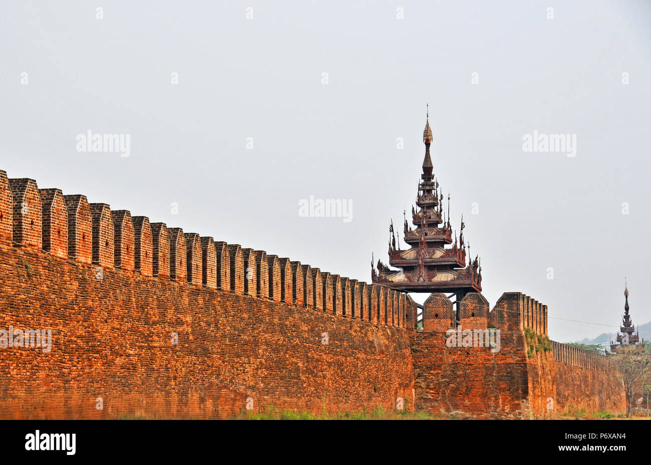 Il Palazzo Reale di Mandalay, Myanmar Foto Stock