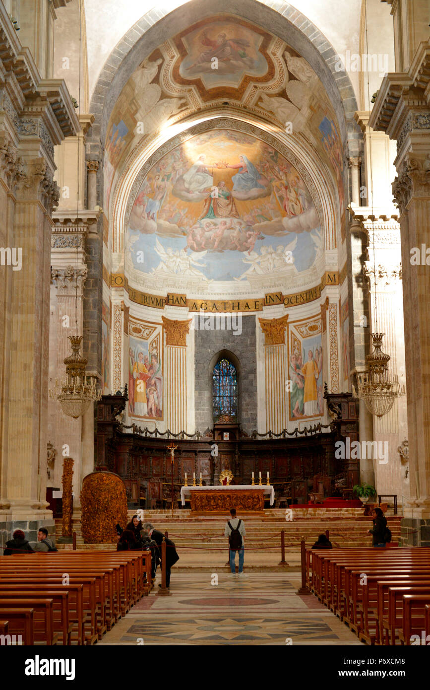 Dom, Piazza Duomo, Catania, Sizilien, Italien Foto Stock