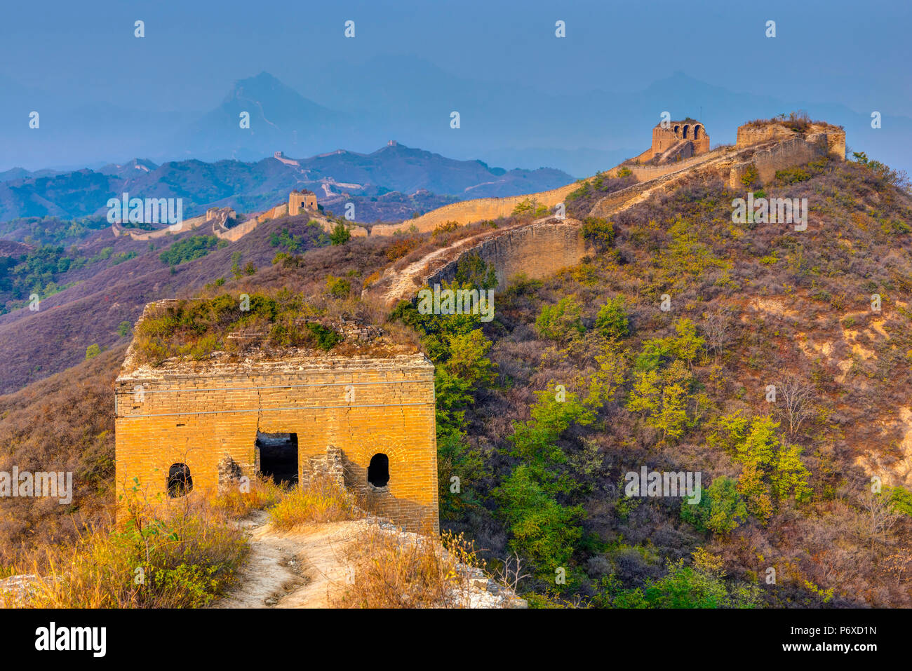 Cina, Pechino comune, Contea di Miyun, la Grande Muraglia della Cina (Patrimonio Mondiale dell'UNESCO), Gubeikou a sezione Jinshanling Foto Stock