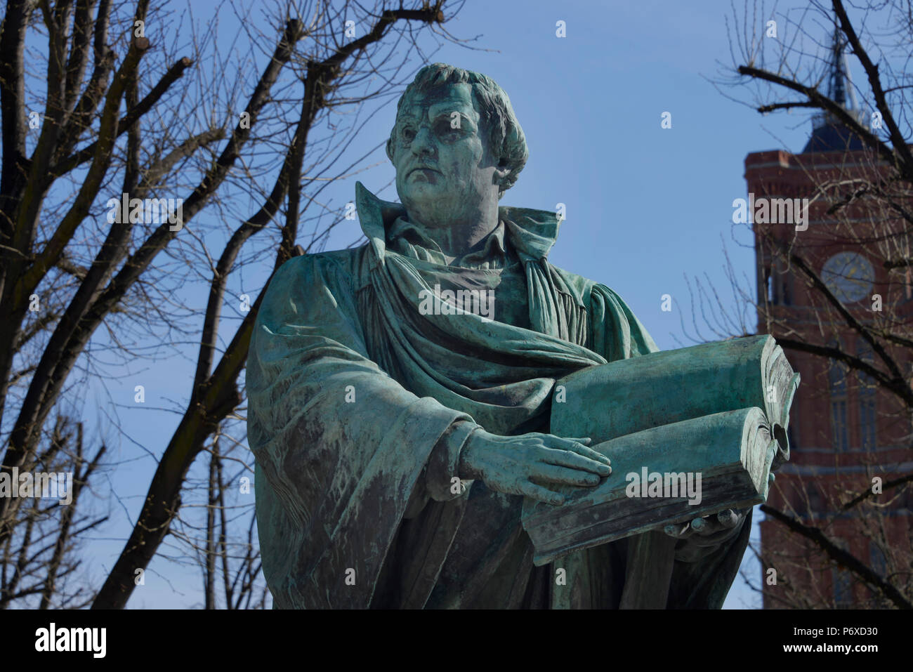 Martin-Luther-Denkmal, Karl-Liebknecht-Strasse, nel quartiere Mitte di Berlino, Deutschland Foto Stock